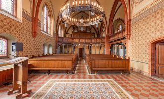 Innenansicht der Dorfkirche Geltow, Foto: Martin Karnbach, Lizenz: Gemeinde Schwielowsee